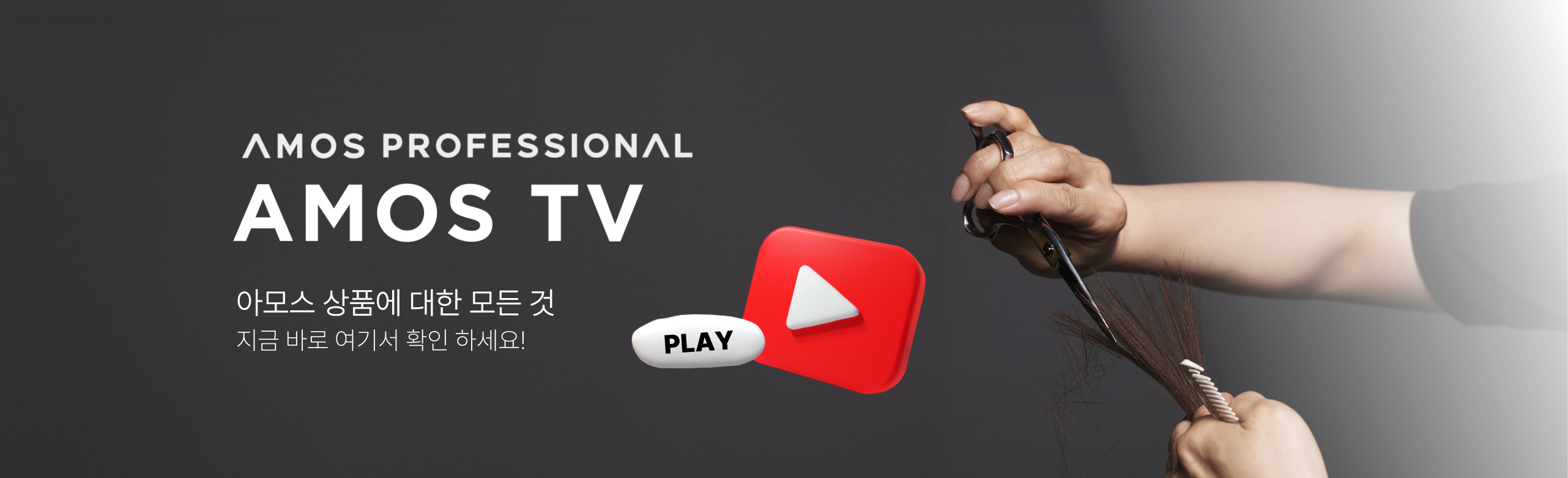 AMOS PROFESSIONAL AMOS TV 제품 사용법을 알고 싶다면? 아모스TV에 검색하세요!